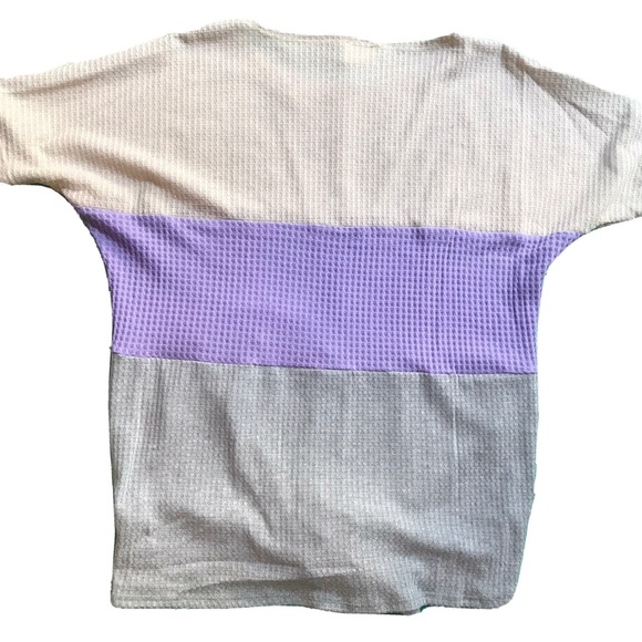 NWT Boutique color block waffle tie top S - M - L - Picture 5 of 5